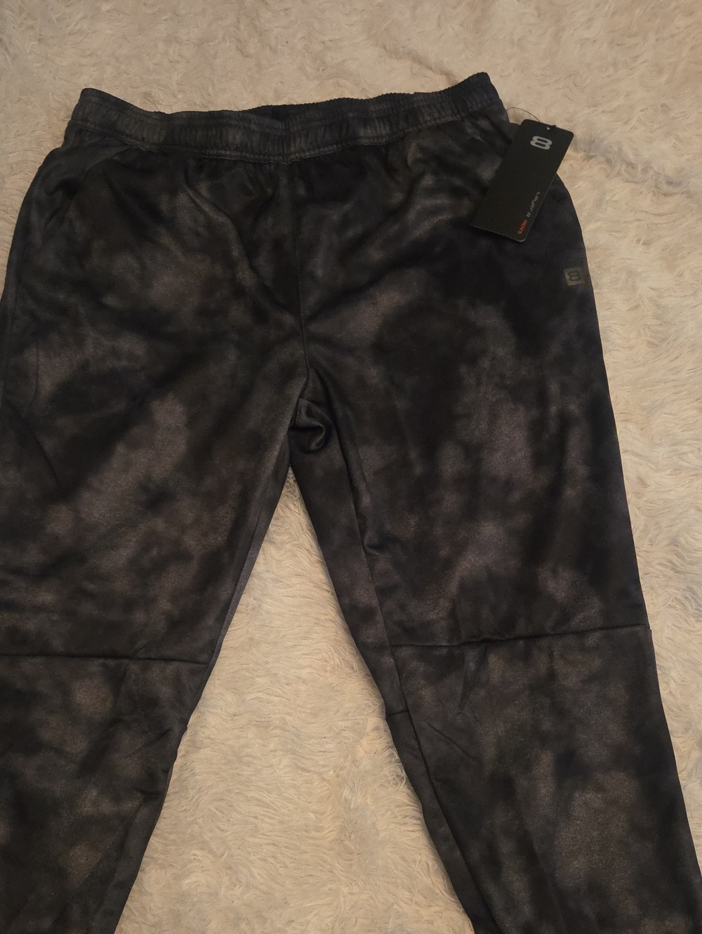Layer 8 Men's Black Tie-Dye Jogger Pants